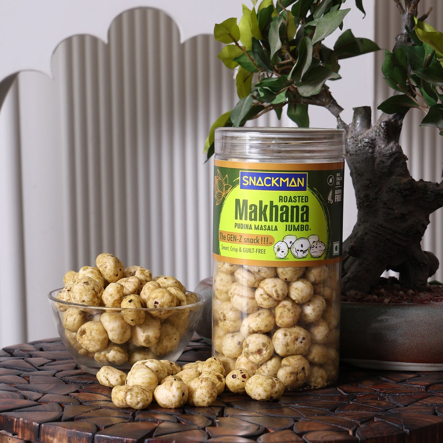 snackman roasted makhana (pudina masala) - 75g