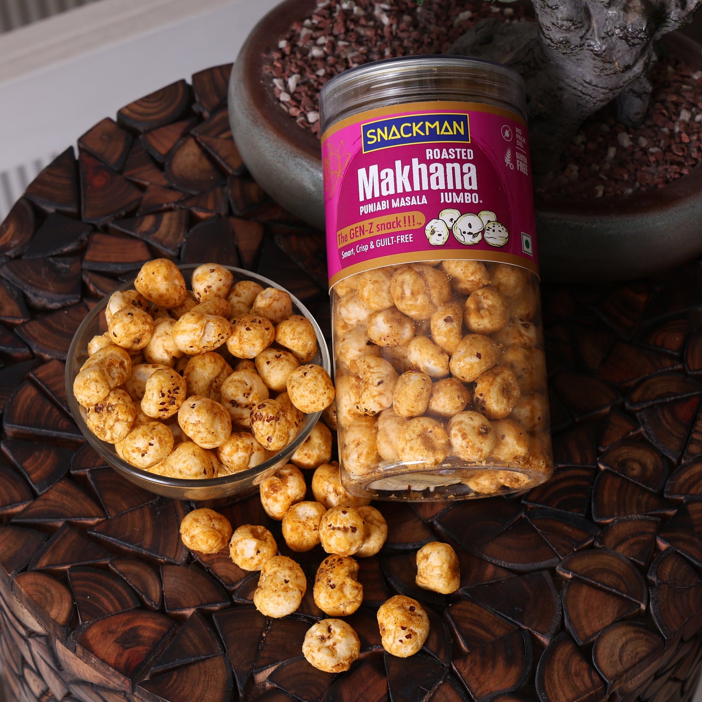 snackman roasted makhana (punjabi masala) - 75g