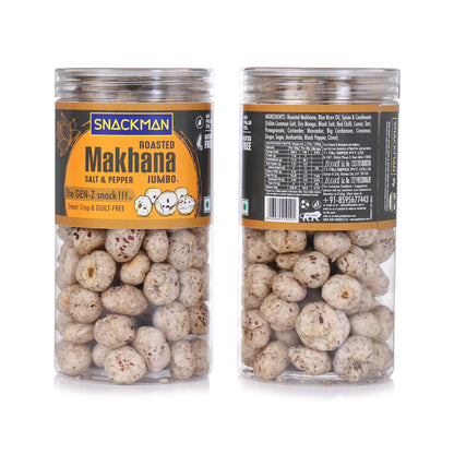 Snackman Roasted Makhana (Salt & Pepper) - 60g
