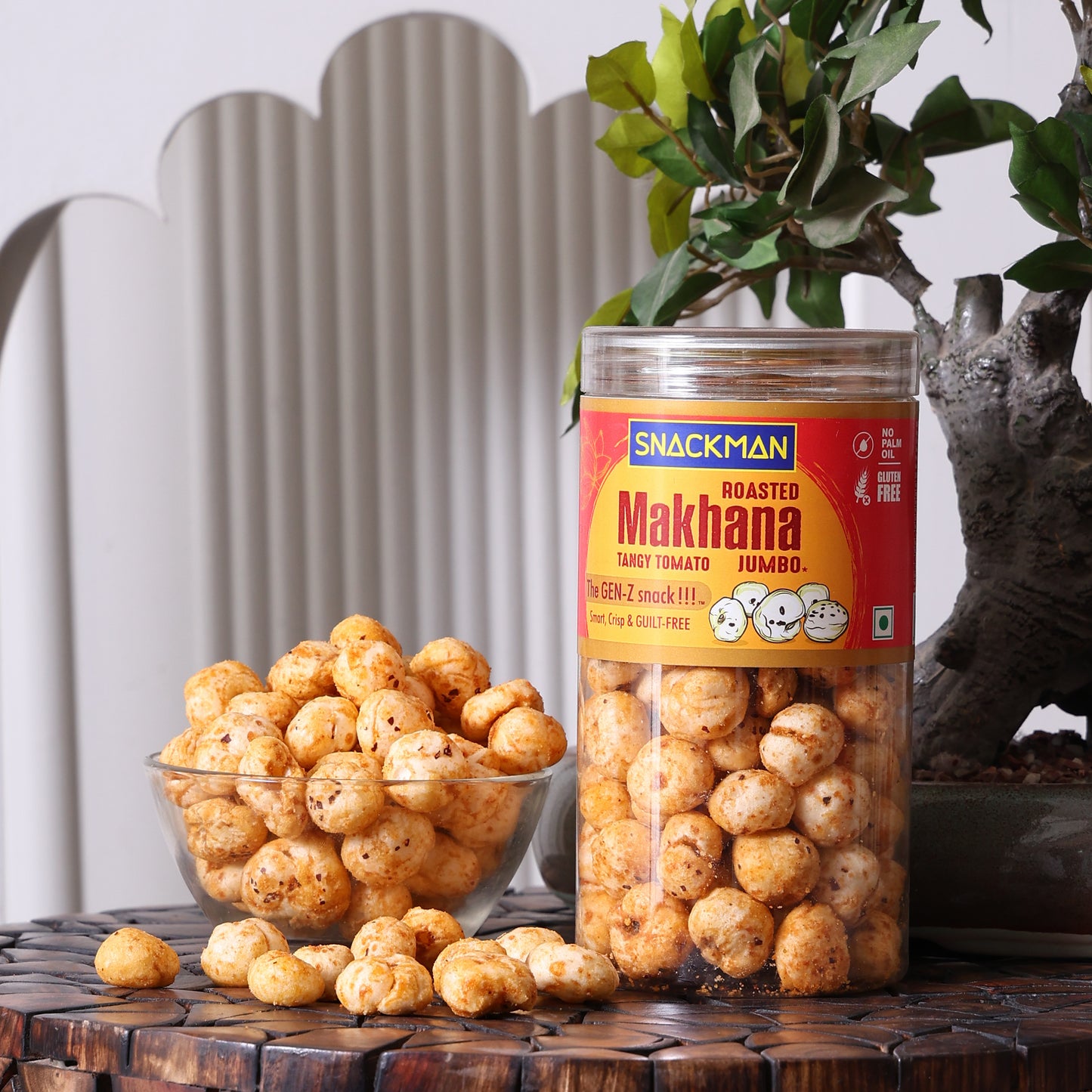 snackman roasted makhana (tangy tomato) - 75g