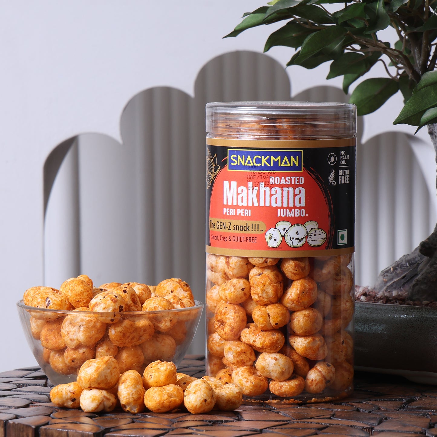 snackman roasted makhana (peri peri) - 70g