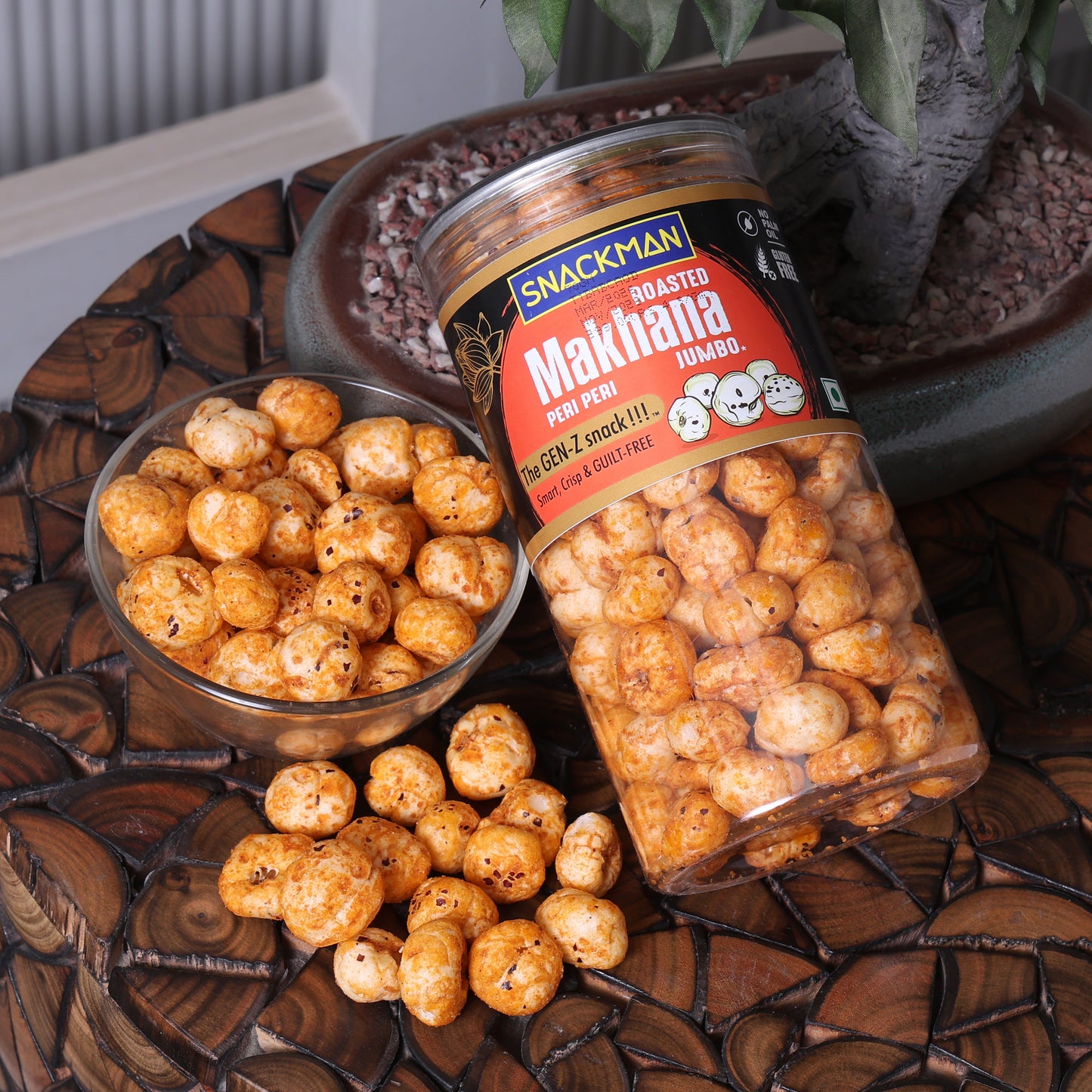 snackman roasted makhana (peri peri) - 70g