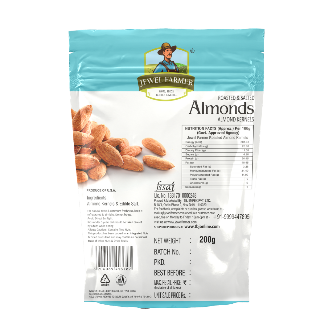 roasted & salted almonds - 200g