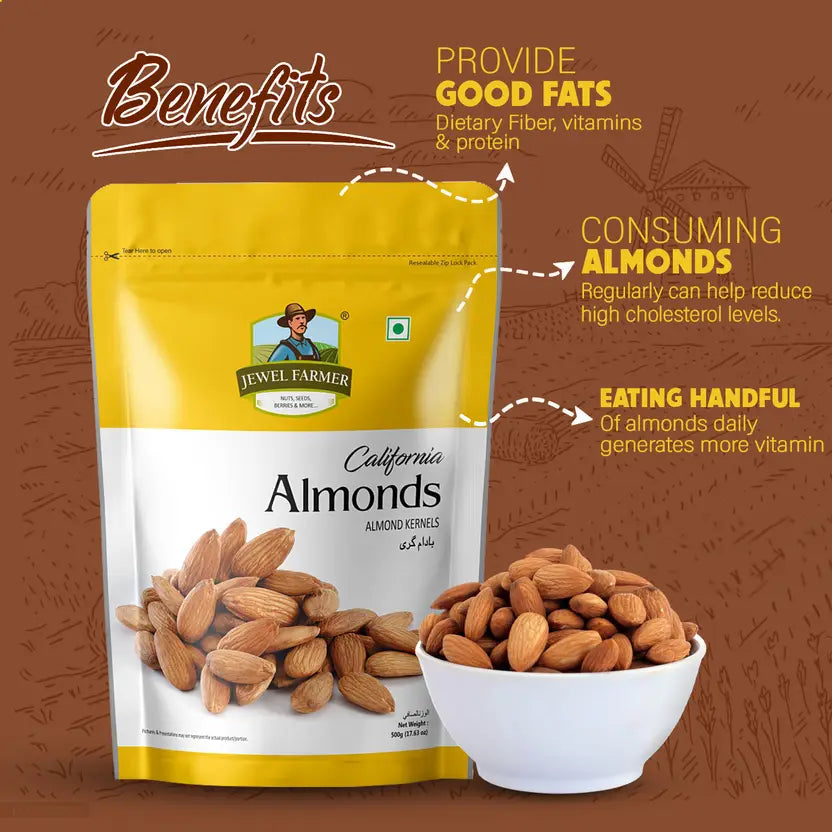 california almonds (badam) - 500g