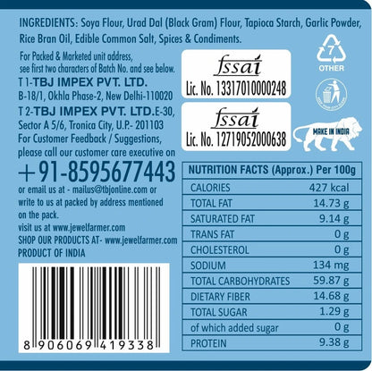 Snackman Garlic Soya Chips - 150g