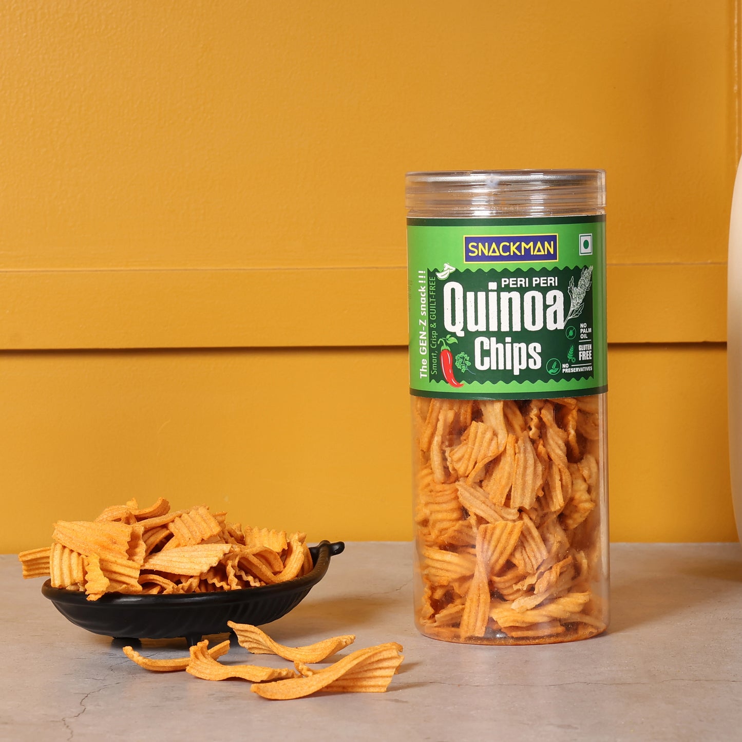 snackman peri-peri quinoa chips - 150g