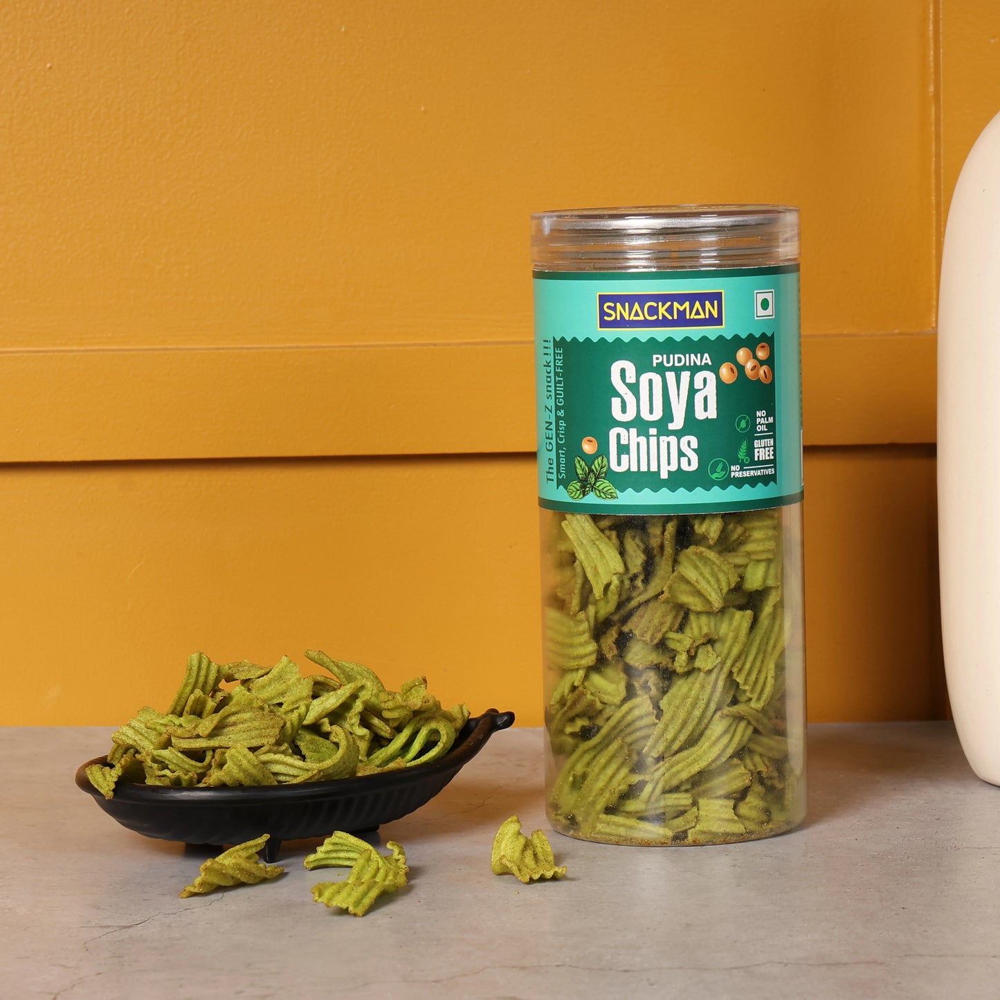 snackman pudina soya chips - 150g