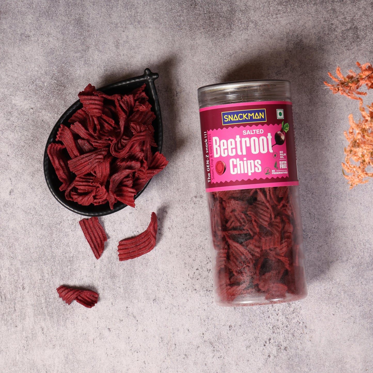 snackman salted beetroot chips - 150g