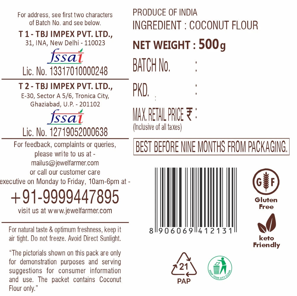 coconut flour (atta) - (500g)