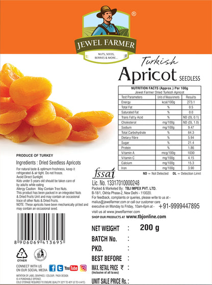 Dried Turkish Apricot Seedless - 200g