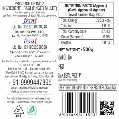 Ragi Flour Finger Millet, Nachni Atta - (500g)